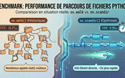 Pourquoi os.scandir() est nettement plus rapide que os.walk() en python ?